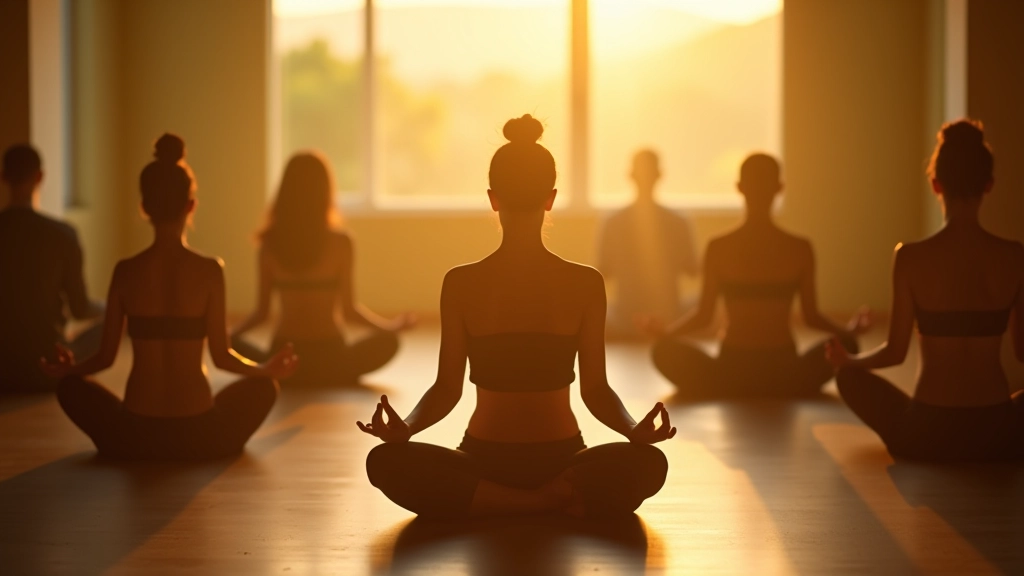 Pratica meditativa mattutina al centro ritiro