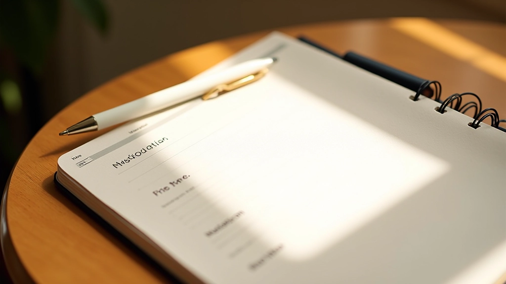 Calendario settimanale con sessioni di body scan programmate, pianificazione della pratica meditativa